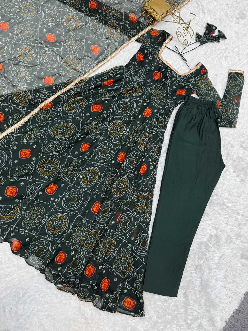 Ynf Pure Chiffon KESH504 48 Gowns Wedding Collections Festive Collections Wholesale Anarkali Gown Chiffon Gowns Lightweight Gowns Manufacturer