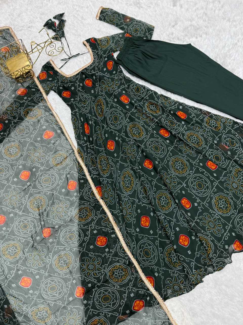 Ynf Pure Chiffon KESH504 48 Gowns Wedding Collections Festive Collections Wholesale Anarkali Gown Chiffon Gowns Lightweight Gowns Manufacturer