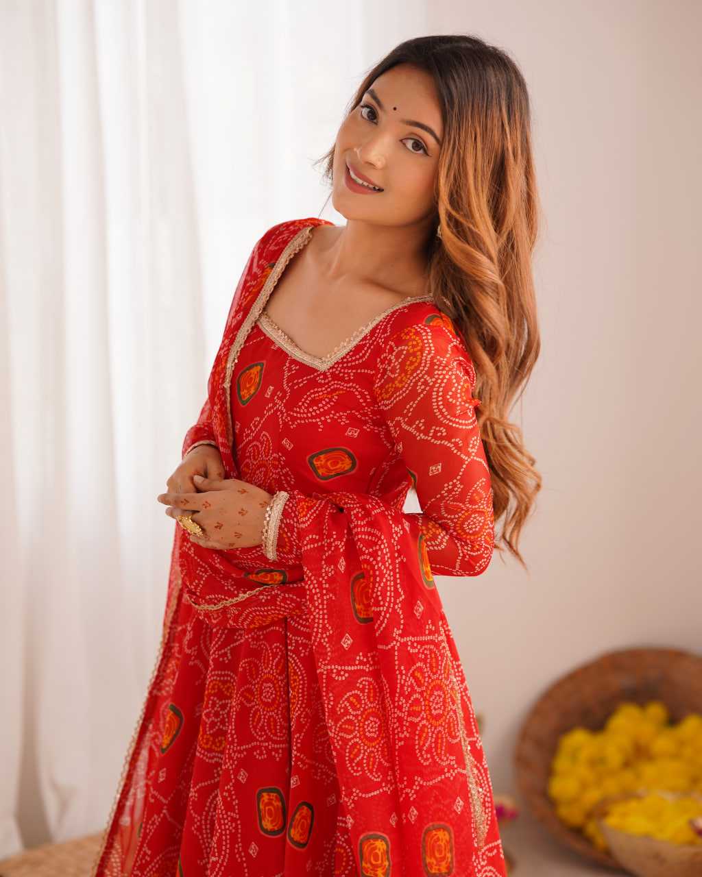 Ynf Pure Chiffon KESH504 48 Gowns Wedding Collections Festive Collections Wholesale Anarkali Gown Chiffon Gowns Lightweight Gowns Manufacturer