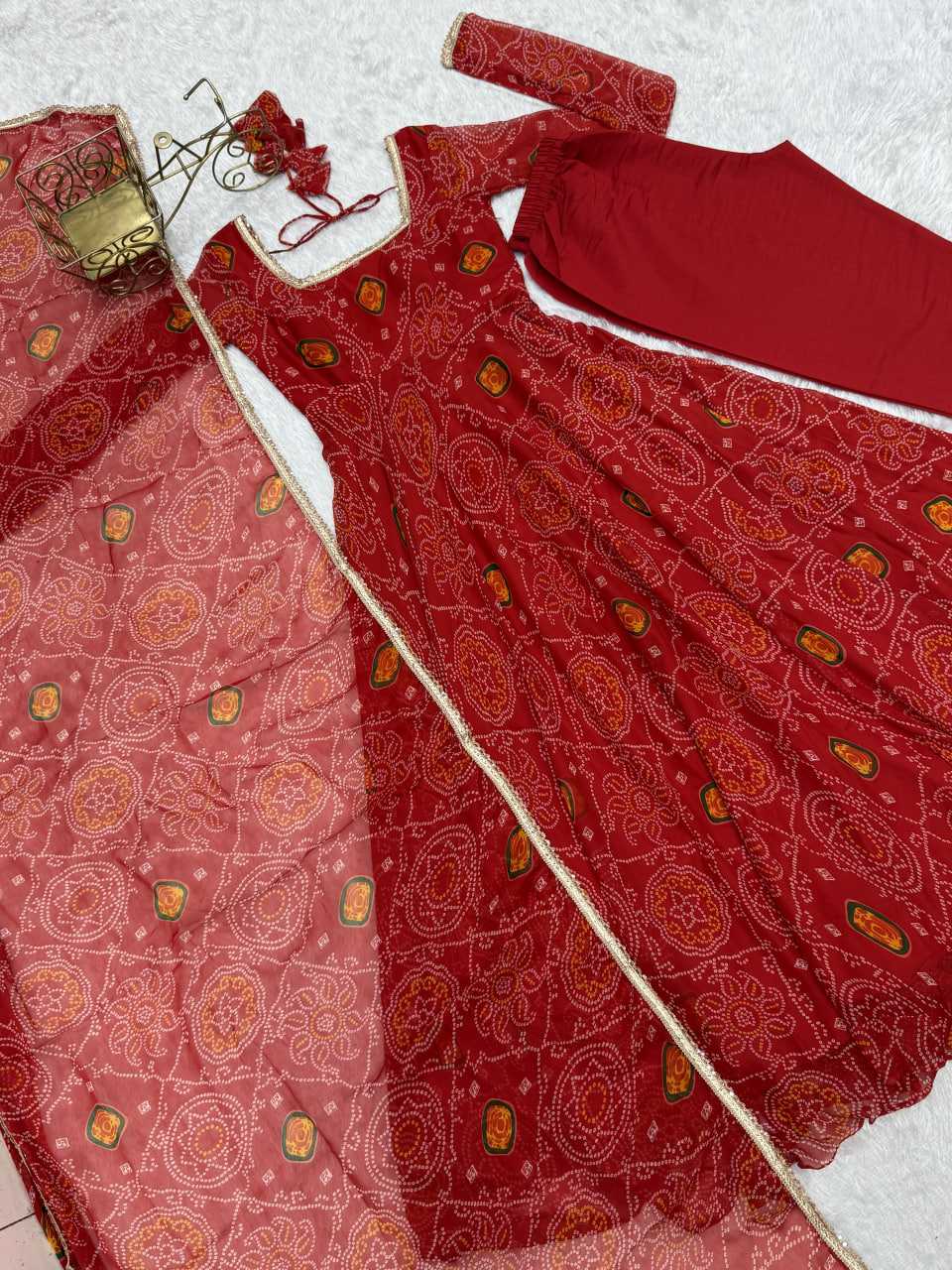 Ynf Pure Chiffon KESH504 48 Gowns Wedding Collections Festive Collections Wholesale Anarkali Gown Chiffon Gowns Lightweight Gowns Manufacturer