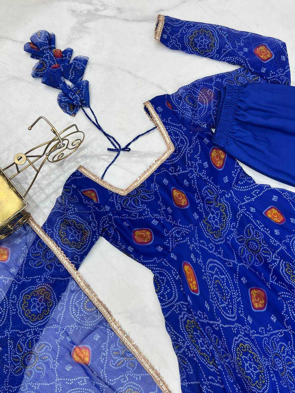 Ynf Pure Chiffon KESH504 48 Gowns Wedding Collections Festive Collections Wholesale Anarkali Gown Chiffon Gowns Lightweight Gowns Manufacturer