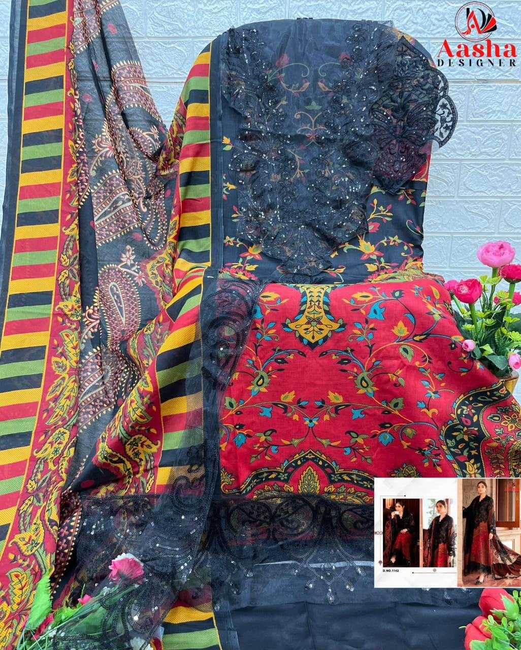Ynf Pure Cotton KESH444 AASHA DESIGNER 1018 Suits & Dresses Islamic Clothing Festive Collections Wholesale Pakistani Suits Printed Suits Cotton Suits Manufacturer