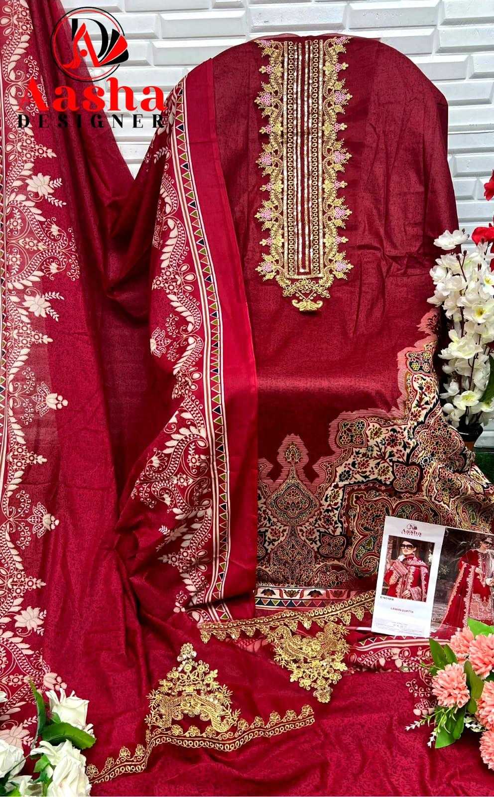Ynf Pure Cotton KESH444 AASHA DESIGNER 1018 Suits & Dresses Islamic Clothing Festive Collections Wholesale Pakistani Suits Printed Suits Cotton Suits Manufacturer
