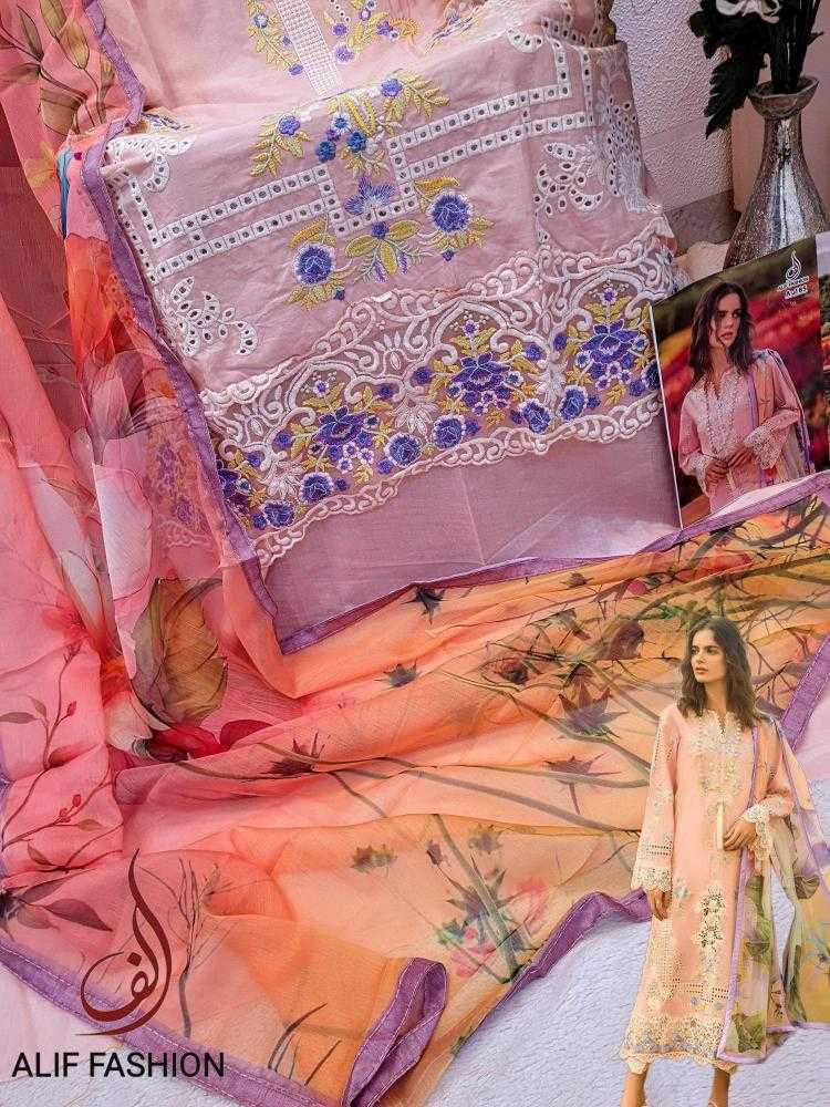 Ynf Pure Cotton KESH444 ALIF FASHION-A184 Suits & Dresses Wedding Collections Festive Collections Wholesale Embroidery Suits Cotton Suits Handloom Suits Manufacturer