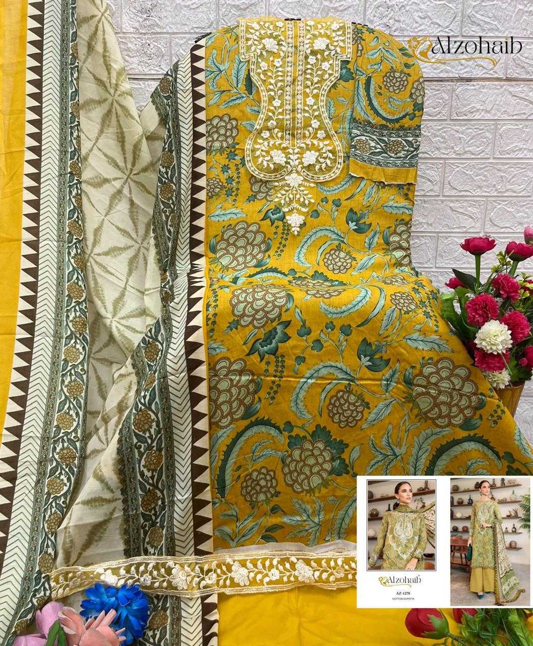 Ynf Pure Cotton KESH444 AZ-1278 Suits & Dresses Wholesale Printed Suits Embroidery Suits Cotton Suits Manufacturer