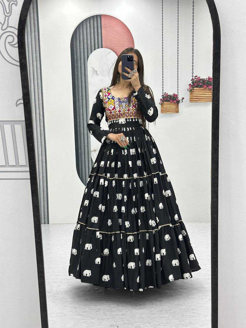 Ynf Pure Cotton KESH496 N35 Gowns Wedding Collections Festive Collections Wholesale Embroidery Gowns Party Wear Gowns Indo-Western Gowns Manufacturer