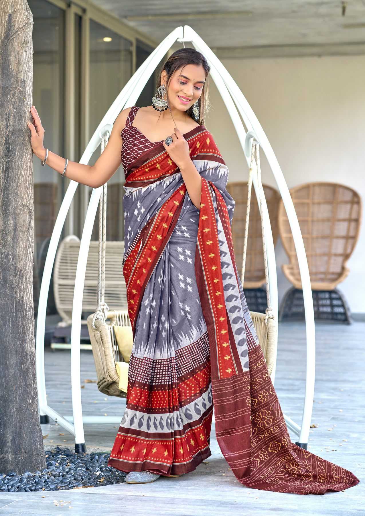 Ynf Pure Cotton RIN229 MAYTRI Sarees Wholesale Printed Cotton Saree Cotton Sarees Mulmul Cotton Sarees Manufacturer
