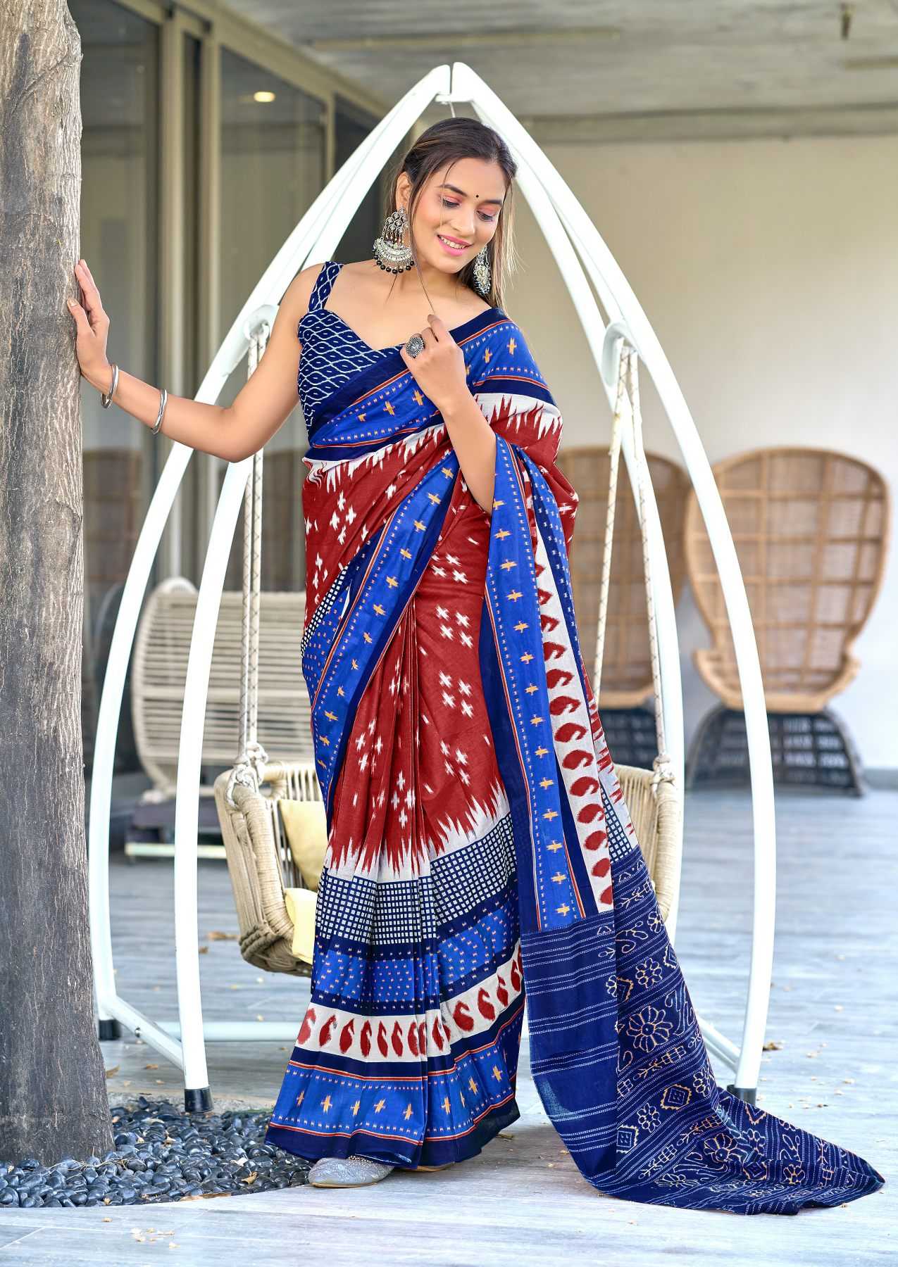 Ynf Pure Cotton RIN229 MAYTRI Sarees Wholesale Printed Cotton Saree Cotton Sarees Mulmul Cotton Sarees Manufacturer
