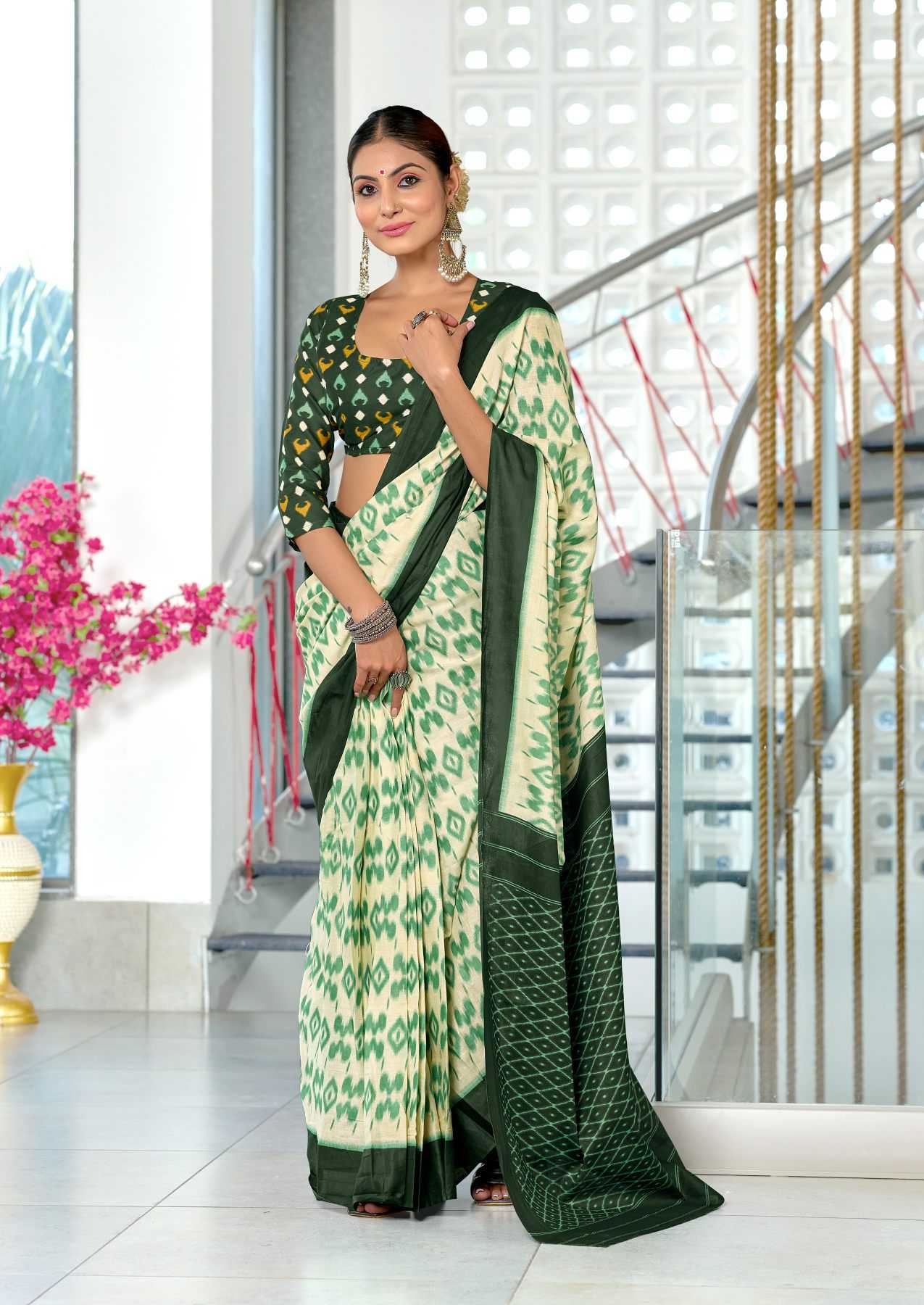 Ynf Pure Cotton RIN229 PARIBHASHA Sarees Wholesale Printed Cotton Saree Cotton Sarees Mulmul Cotton Sarees Manufacturer