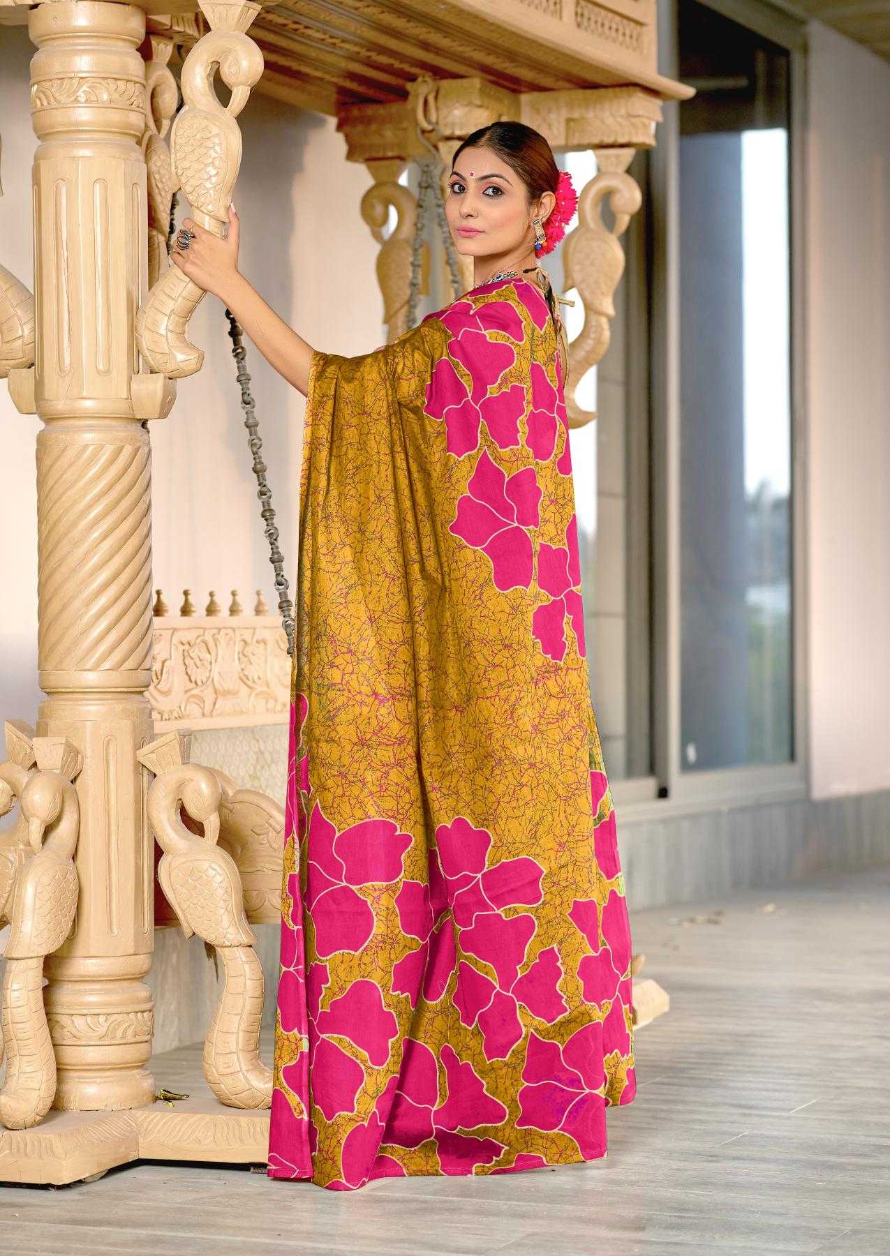 Ynf Pure Cotton RIN229 PARVATI Sarees Wholesale Printed Cotton Saree Cotton Sarees Mulmul Cotton Sarees Manufacturer