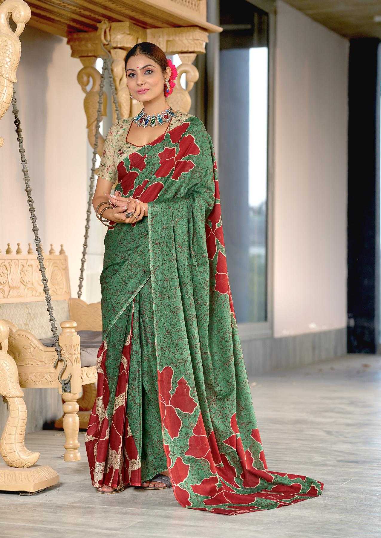 Ynf Pure Cotton RIN229 PARVATI Sarees Wholesale Printed Cotton Saree Cotton Sarees Mulmul Cotton Sarees Manufacturer