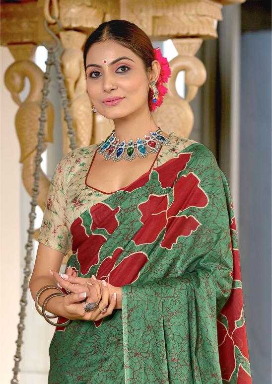 Ynf Pure Cotton RIN229 PARVATI Sarees Wholesale Printed Cotton Saree Cotton Sarees Mulmul Cotton Sarees Manufacturer