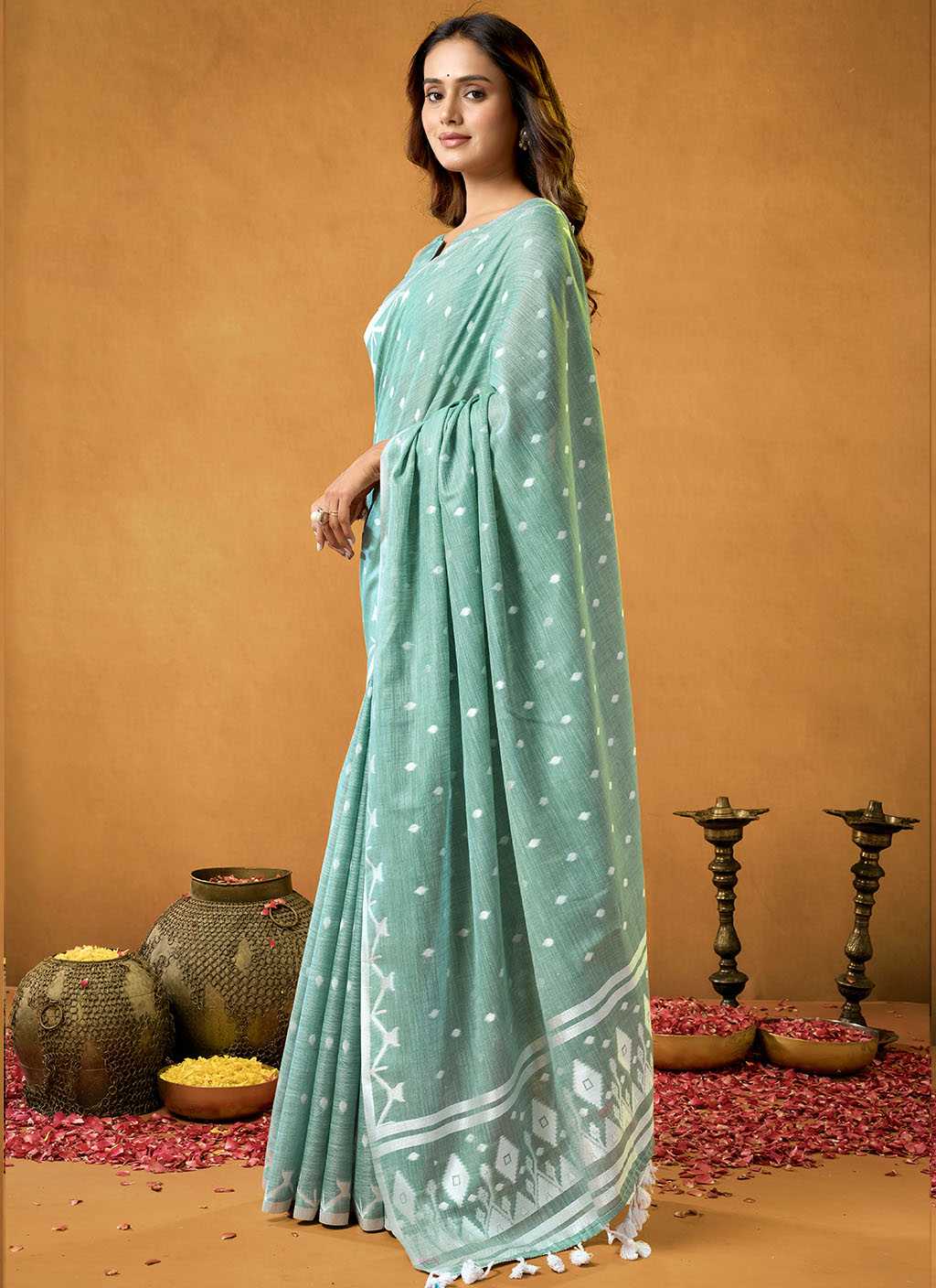 Ynf Pure Cotton Sarees Wholesale Designer Sarees Party Wear Sarees Fancy Sarees Manufacturer