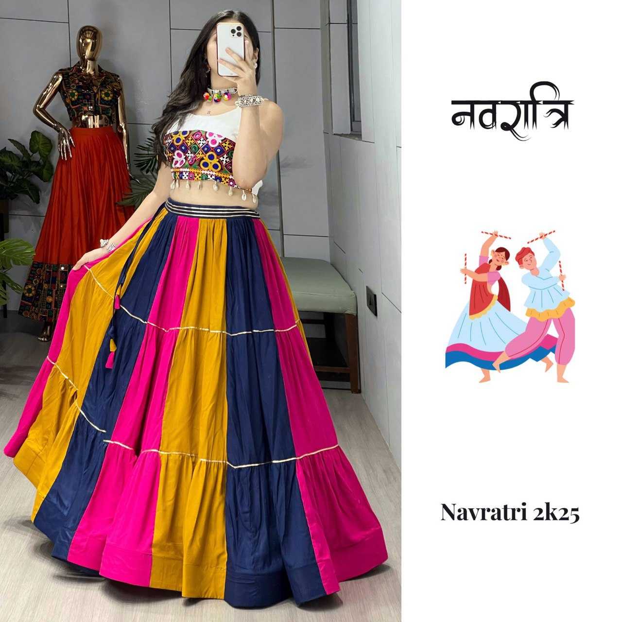 Ynf Pure Rayon RIN119 8049 Lehengas Wedding Collections Festive Collections Wholesale Designer Lehenga Choli Lehenga With Blouse Navratri Chaniya Choli Manufacturer