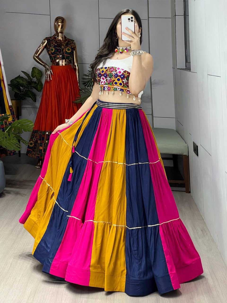 Ynf Pure Rayon RIN119 8049 Lehengas Wedding Collections Festive Collections Wholesale Designer Lehenga Choli Lehenga With Blouse Navratri Chaniya Choli Manufacturer