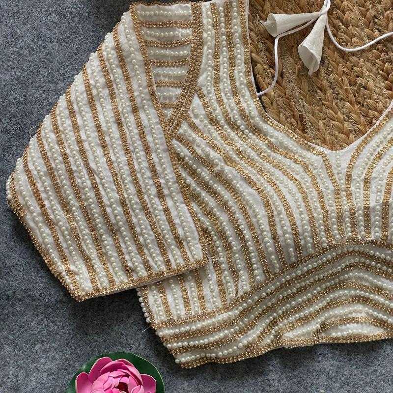 Ynf Pure Silk KESH426 Pearl moti Readymade Blouses Festive Collections Wholesale Blouse Designer Blouse Onam Collections Manufacturer