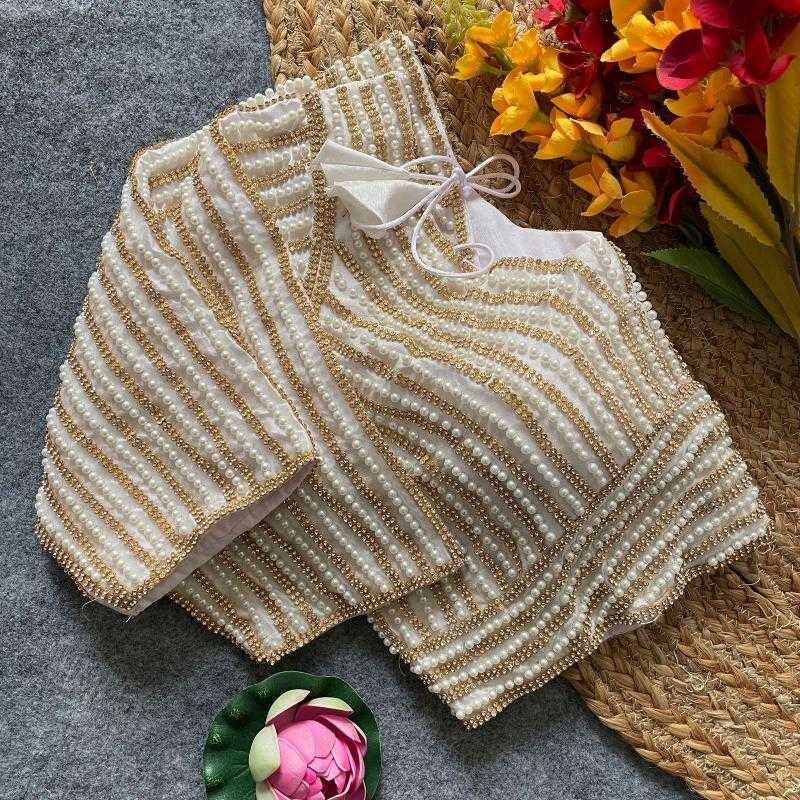 Ynf Pure Silk KESH426 Pearl moti Readymade Blouses Festive Collections Wholesale Blouse Designer Blouse Onam Collections Manufacturer