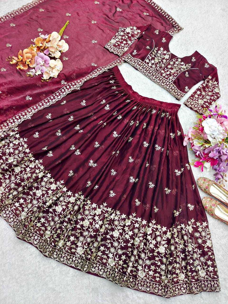 Ynf Pure Silk KESH506 1200 Lehengas Wedding Collections Festive Collections Wholesale Silk Lehenga Embroidered Lehenga Lehenga With Dupatta Manufacturer