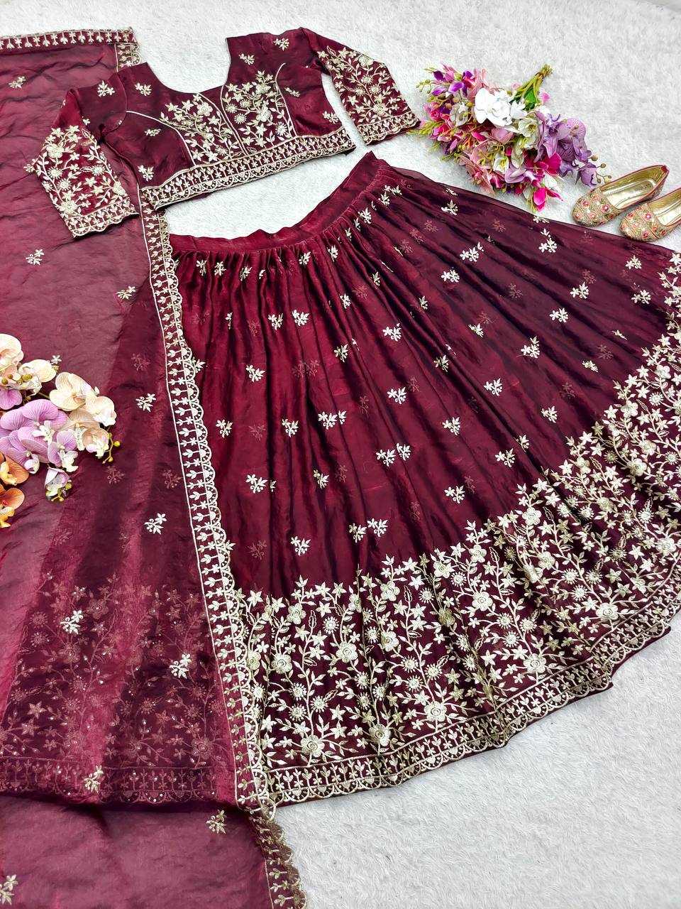 Ynf Pure Silk KESH506 1200 Lehengas Wedding Collections Festive Collections Wholesale Silk Lehenga Embroidered Lehenga Lehenga With Dupatta Manufacturer