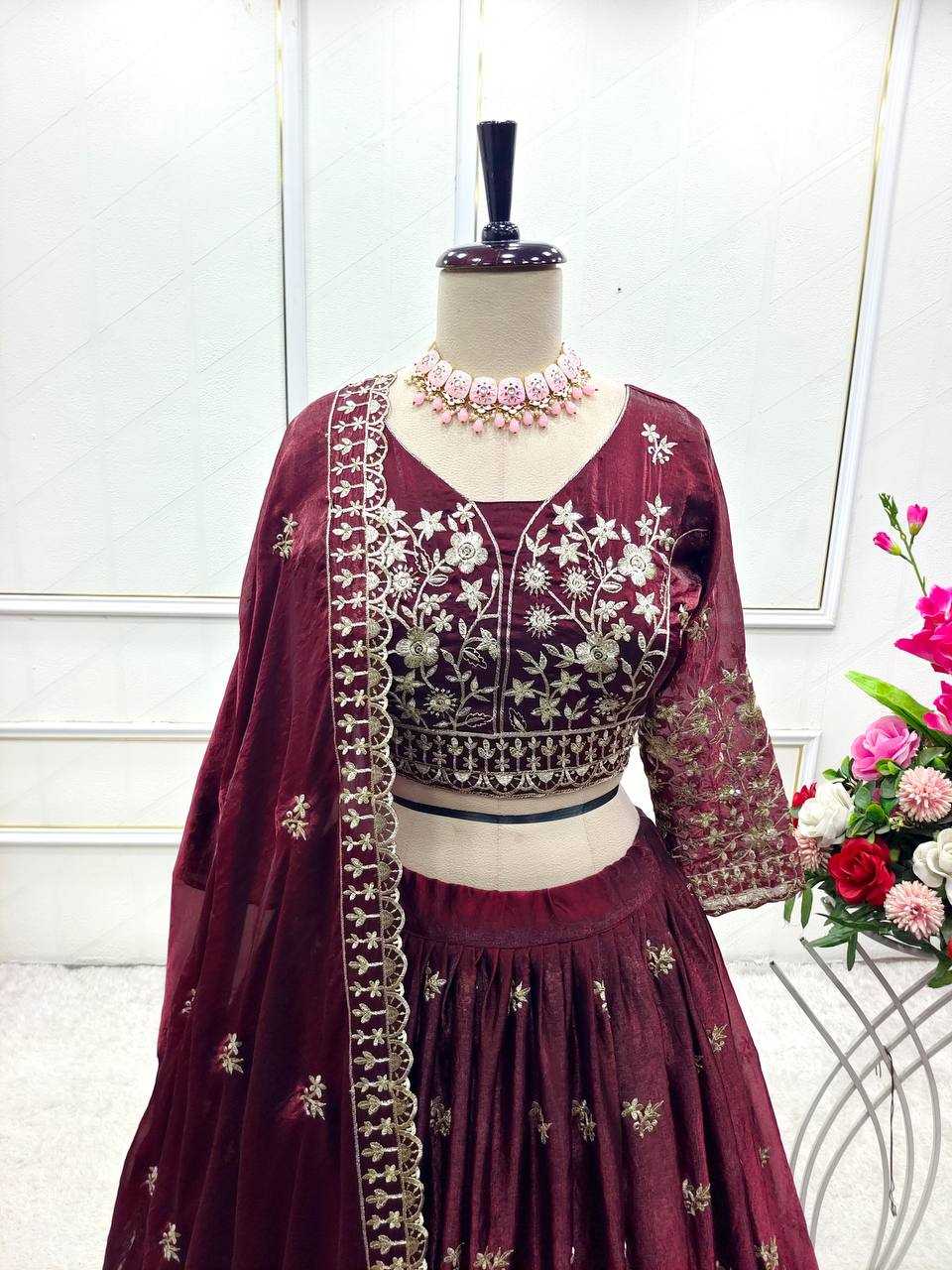 Ynf Pure Silk KESH506 1200 Lehengas Wedding Collections Festive Collections Wholesale Silk Lehenga Embroidered Lehenga Lehenga With Dupatta Manufacturer