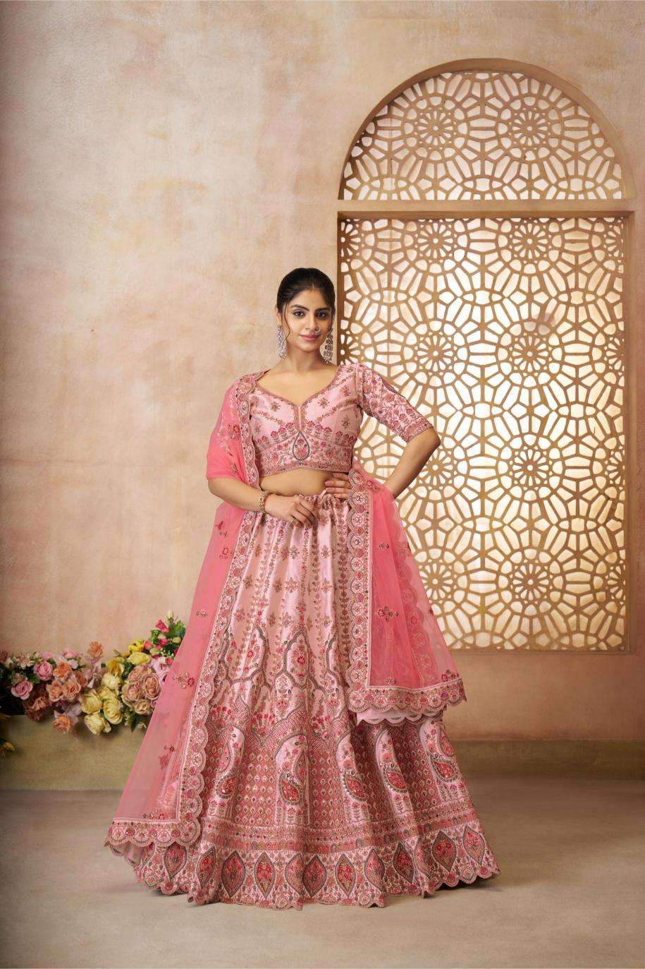 Ynf Pure Silk RIN230 14 Lehengas Wholesale Fancy Lehenga Silk Lehenga Embroidered Lehenga Manufacturer