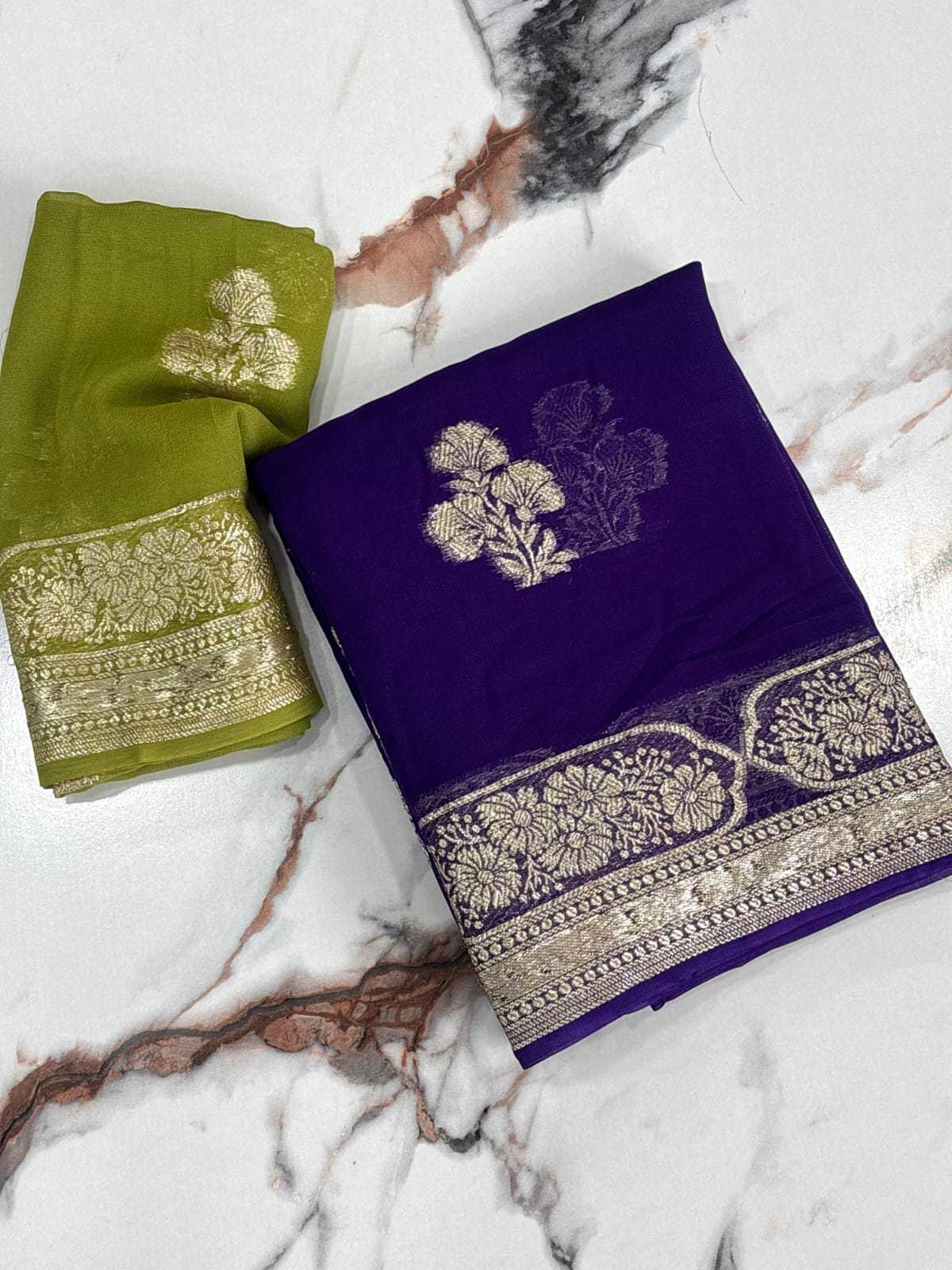 Ynf Pure Viscos RIN178 shown Sarees Wedding Collections Festive Collections Wholesale Georgette Sarees Zari Border Sarees Viscose Saree Manufacturer
