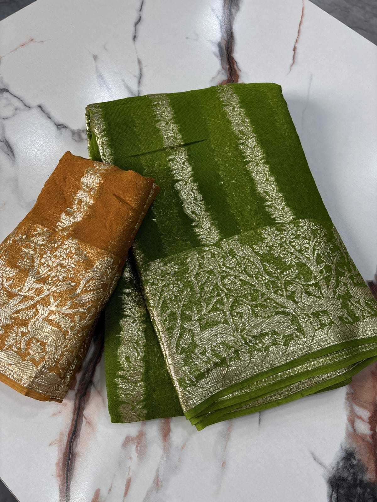 Ynf Pure Viscos RIN178 tiger pattern Sarees Wedding Collections Festive Collections Wholesale Designer Sarees Georgette Sarees Viscose Saree Manufacturer