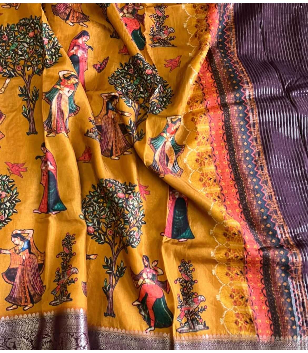 Ynf Pure Viscos RIN203 elegant Sarees Wedding Collections Festive Collections Wholesale Printed Sarees Kalamkari Sarees Viscose Saree Manufacturer