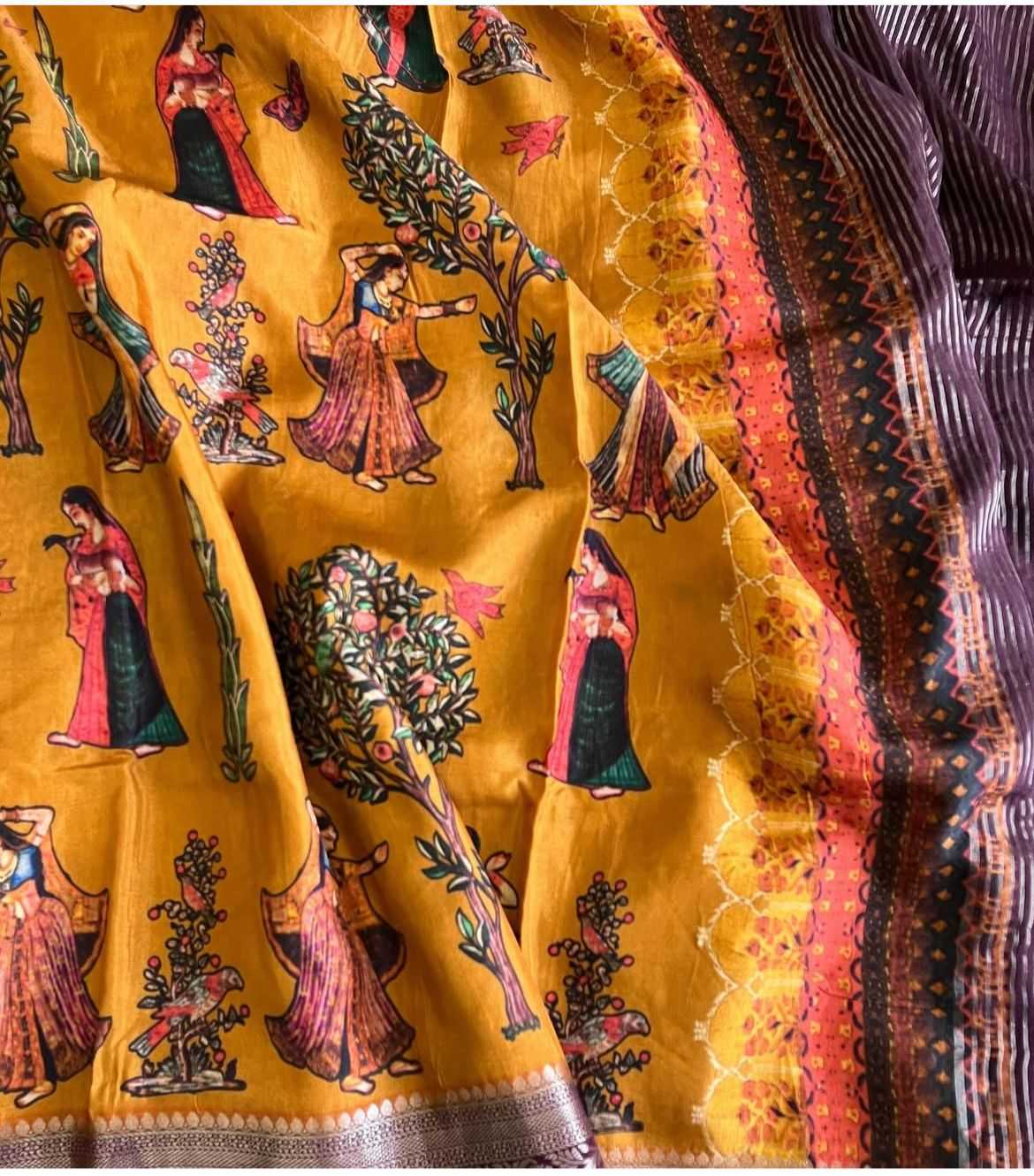 Ynf Pure Viscos RIN203 elegant Sarees Wedding Collections Festive Collections Wholesale Printed Sarees Kalamkari Sarees Viscose Saree Manufacturer