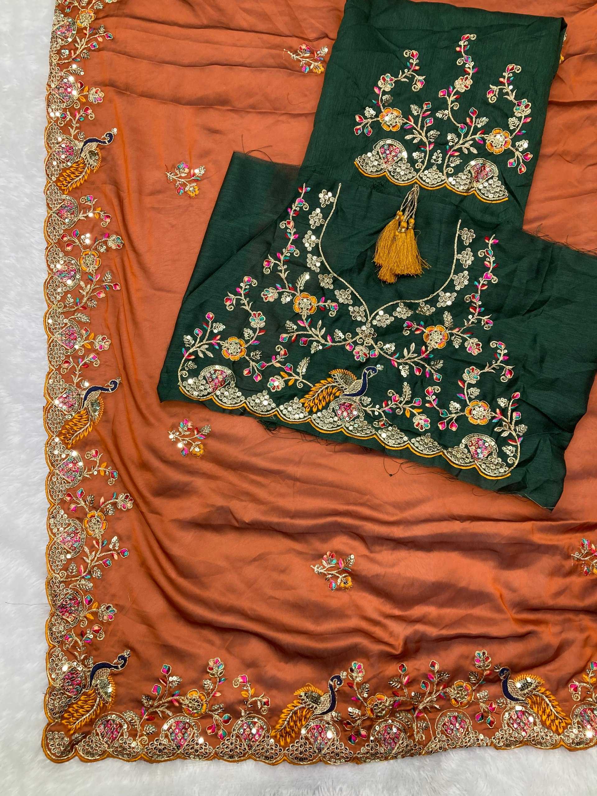 Ynf Rangoli Silk RIN188 Morla Sarees Wholesale Designer Sarees Party Wear Sarees Embroidered Sarees Manufacturer