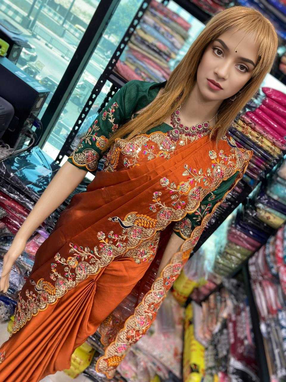 Ynf Rangoli Silk RIN188 Morla Sarees Wholesale Designer Sarees Party Wear Sarees Embroidered Sarees Manufacturer