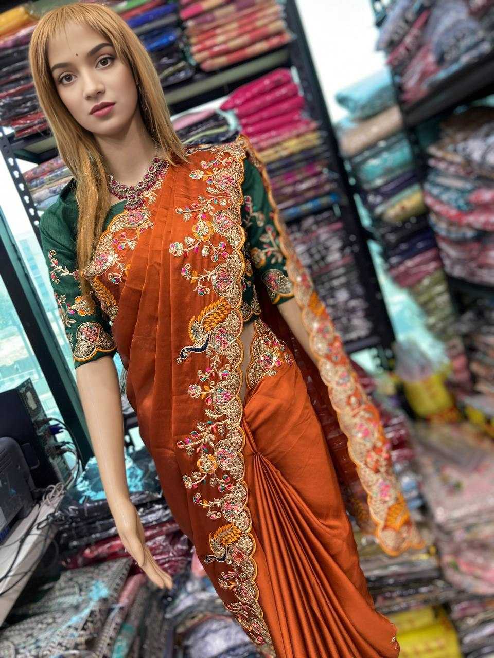 Ynf Rangoli Silk RIN188 Morla Sarees Wholesale Designer Sarees Party Wear Sarees Embroidered Sarees Manufacturer