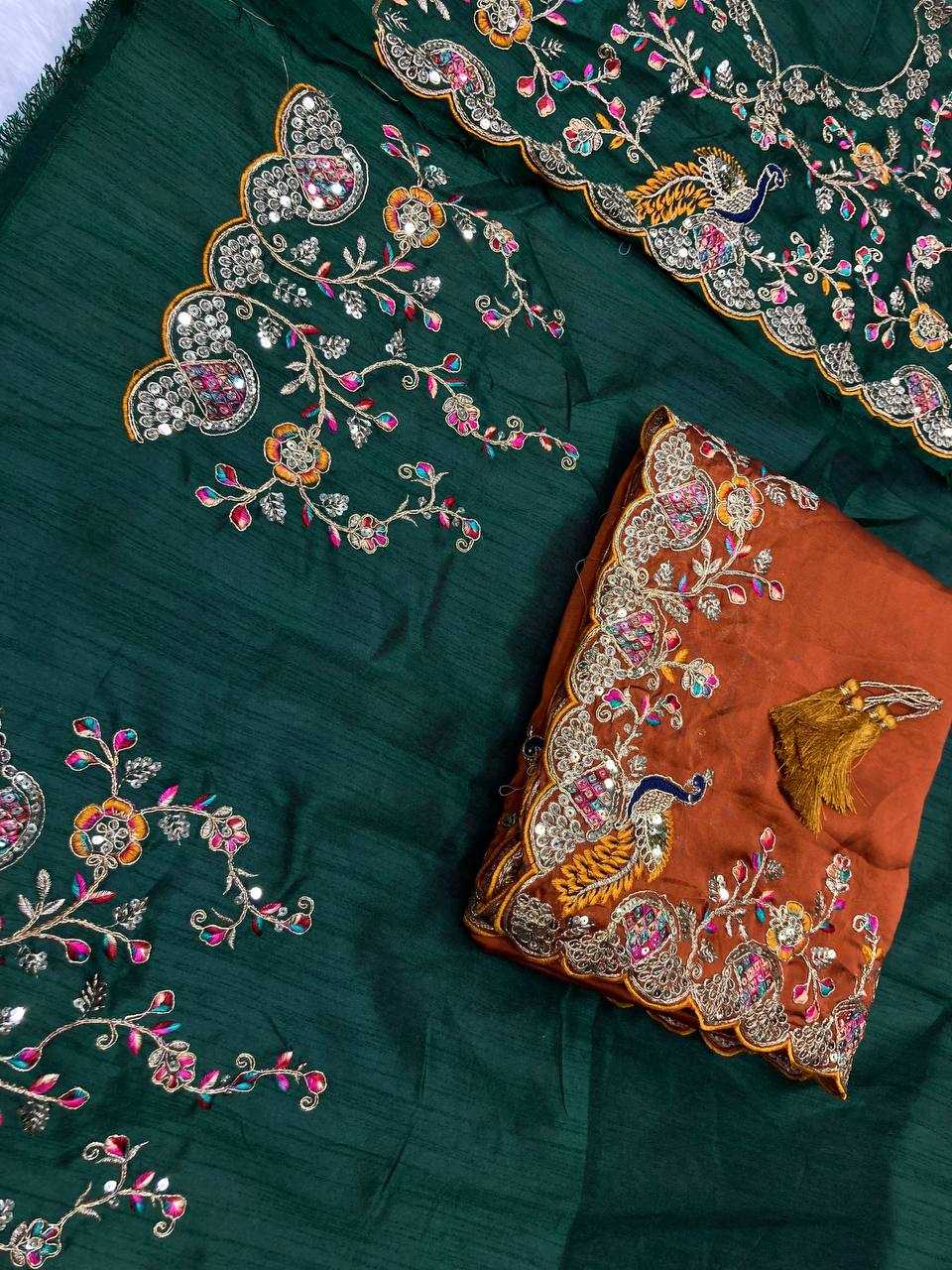 Ynf Rangoli Silk RIN188 Morla Sarees Wholesale Designer Sarees Party Wear Sarees Embroidered Sarees Manufacturer