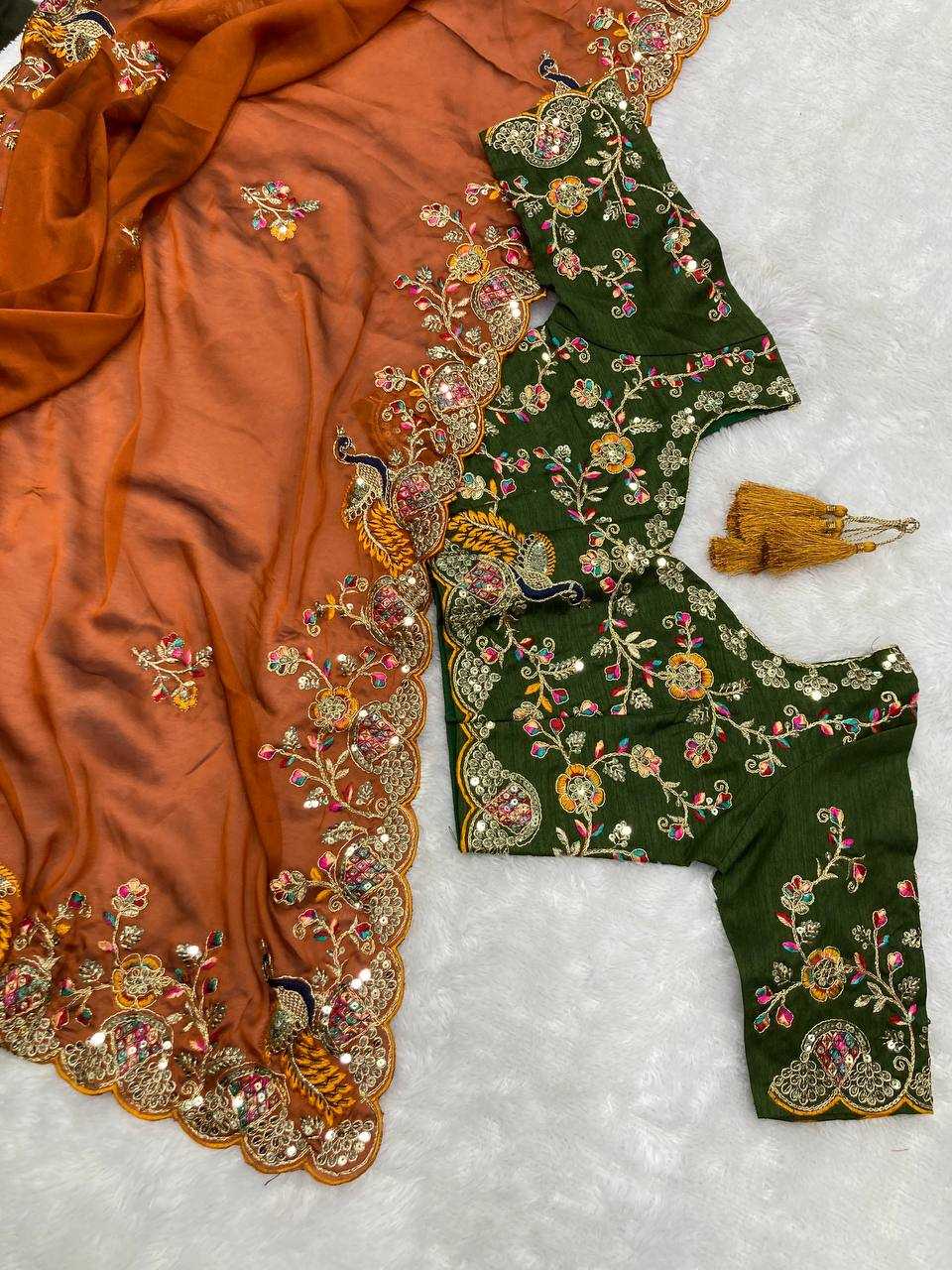 Ynf Rangoli Silk RIN188 Morla Sarees Wholesale Designer Sarees Party Wear Sarees Embroidered Sarees Manufacturer