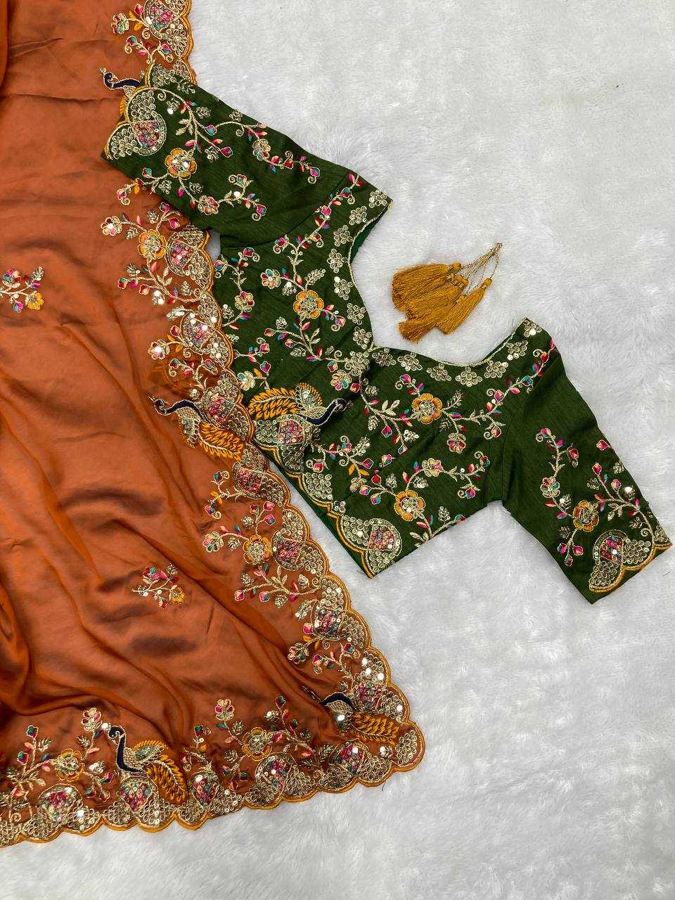 Ynf Rangoli Silk RIN188 Morla Sarees Wholesale Designer Sarees Party Wear Sarees Embroidered Sarees Manufacturer