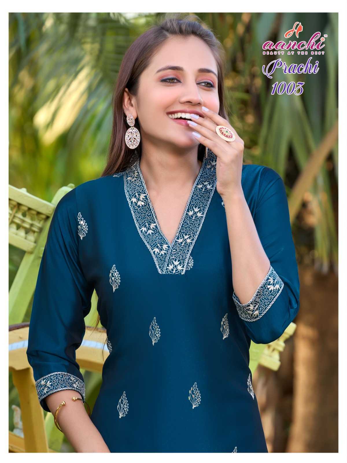 Ynf Rangoli Silk RIN190 AANCHI-PRACHI Setwise Collections Wholesale Kurtis Catalogs Manufacturer