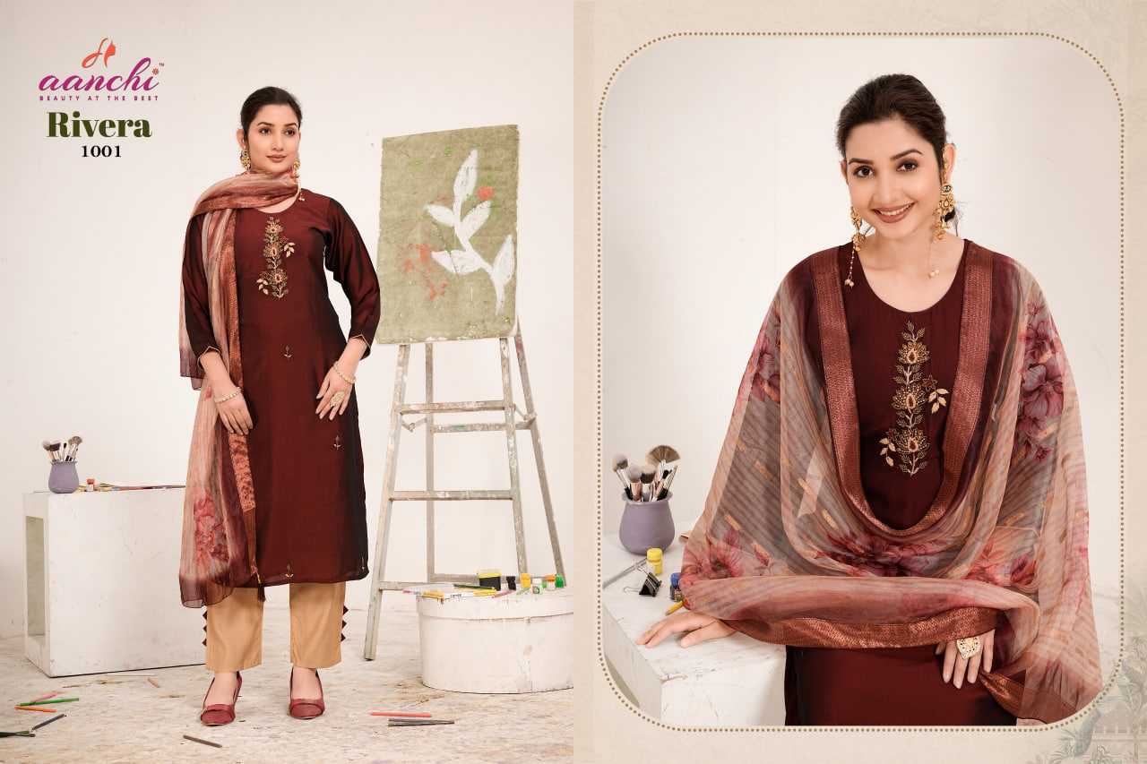Ynf Rangoli Silk RIN190 AANCHI RIVERA Setwise Collections Wholesale Dresses & Suits Catalogs Manufacturer