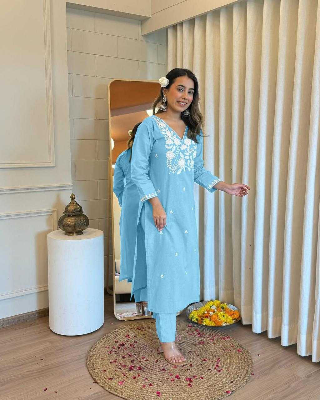 Ynf Rayon KESH502 1008 Kurti Wholesale Designer Kurtis Embroidered Kurtis Kurti With Pants Manufacturer