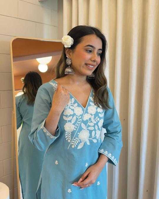 Ynf Rayon KESH502 1008 Kurti Wholesale Designer Kurtis Embroidered Kurtis Kurti With Pants Manufacturer