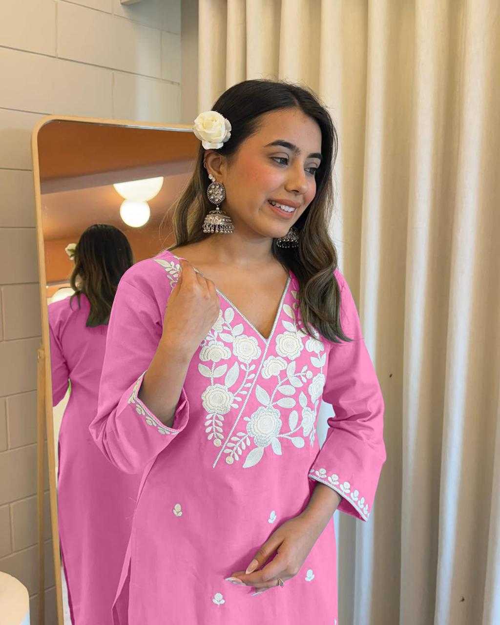 Ynf Rayon KESH502 1008 Kurti Wholesale Designer Kurtis Embroidered Kurtis Kurti With Pants Manufacturer