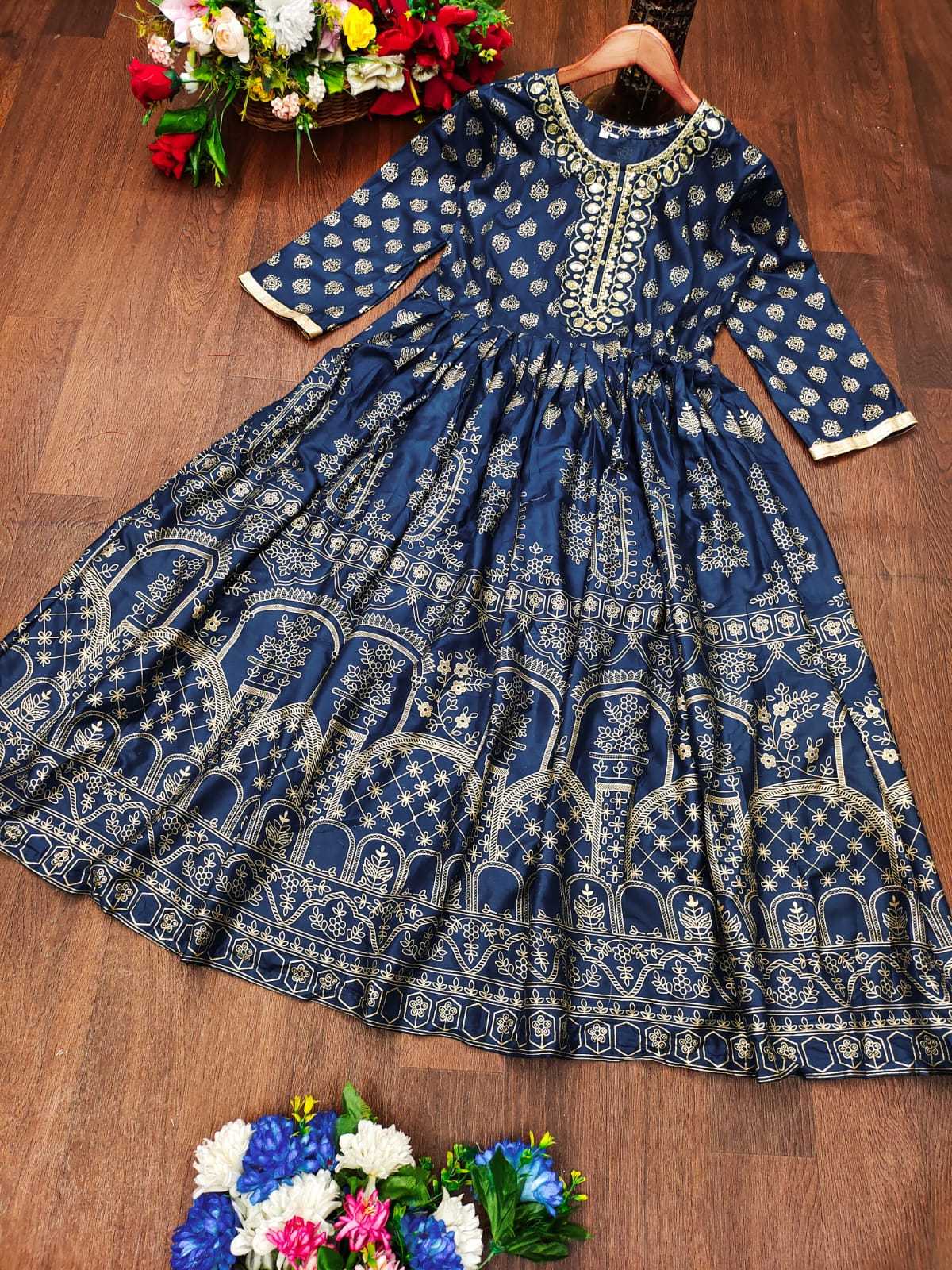 Ynf Rayon KESH502 style Gowns Wholesale Embroidery Gowns Wedding Gown Designer Gowns Manufacturer