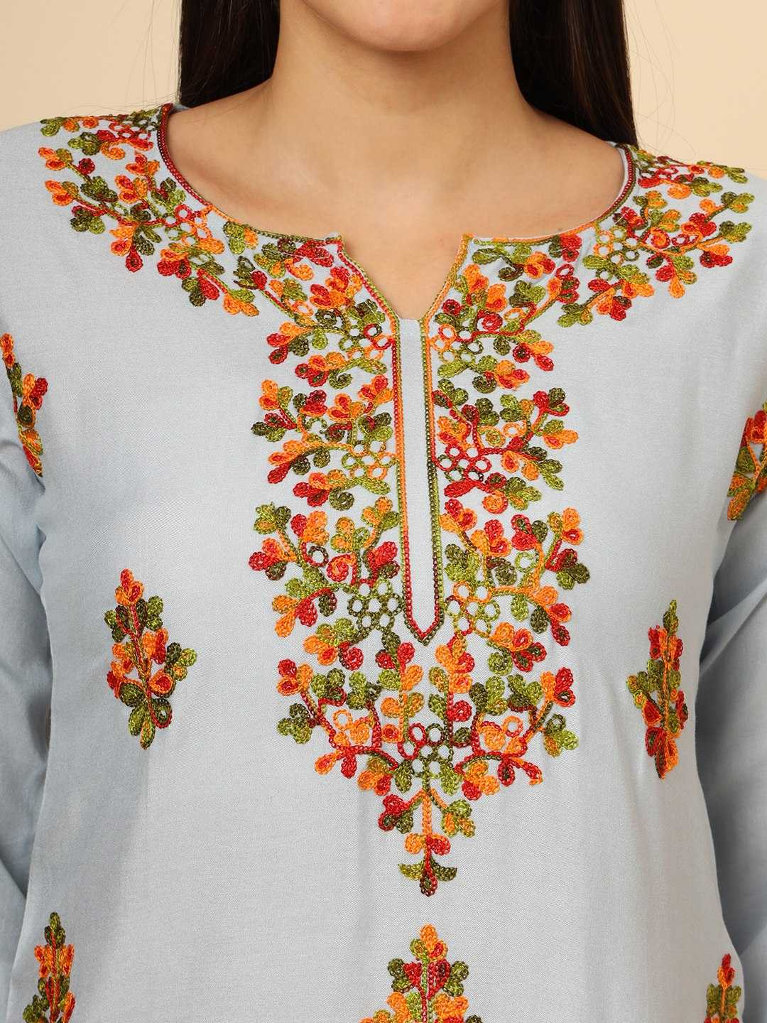 Ynf Rayon RIN188 Navratri Special Kurti Western Wears Festive Collections Wholesale Casual Kurtis Rayon Kurtis Chikankari Kurtis Manufacturer