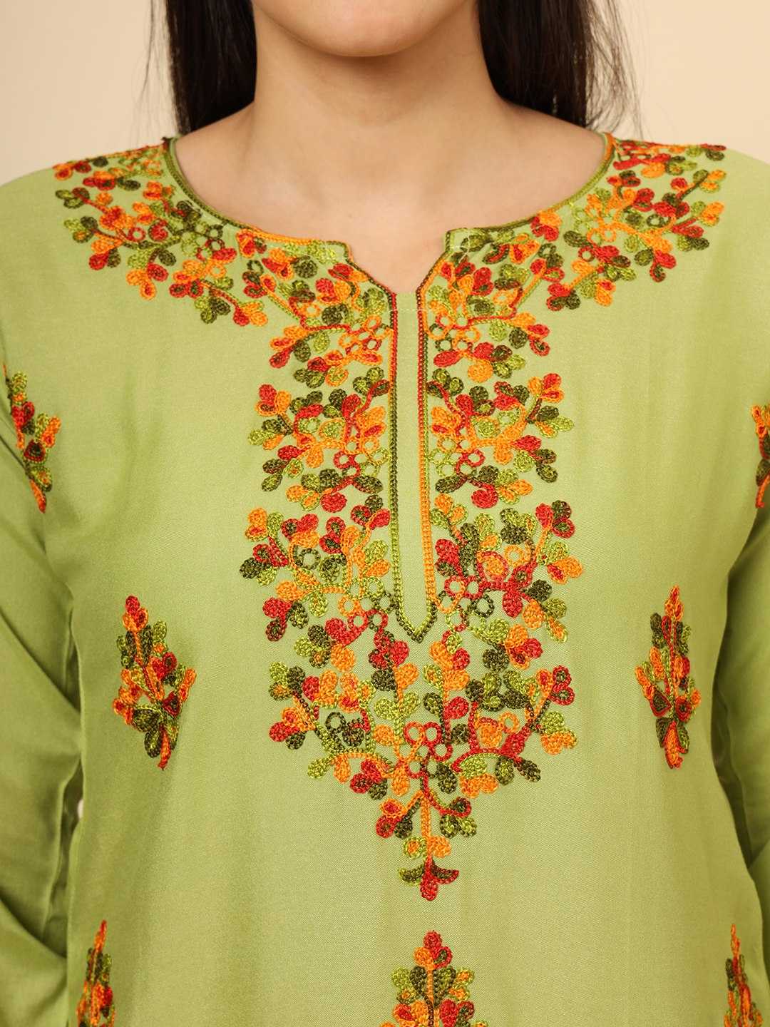 Ynf Rayon RIN188 Navratri Special Kurti Western Wears Festive Collections Wholesale Casual Kurtis Rayon Kurtis Chikankari Kurtis Manufacturer