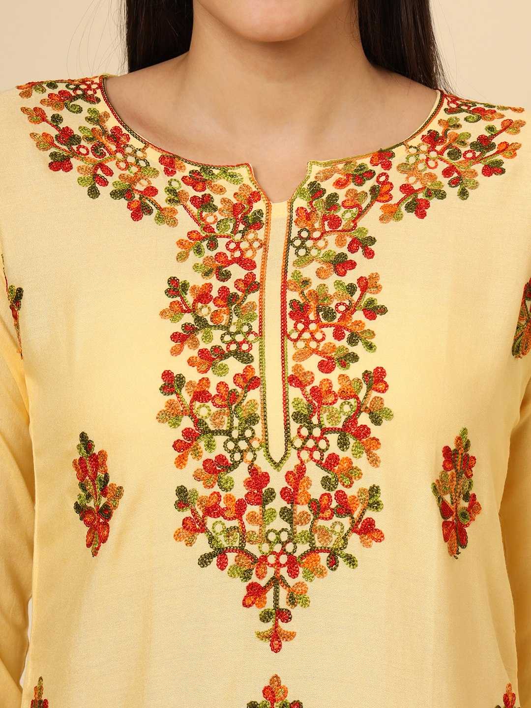 Ynf Rayon RIN188 Navratri Special Kurti Western Wears Festive Collections Wholesale Casual Kurtis Rayon Kurtis Chikankari Kurtis Manufacturer