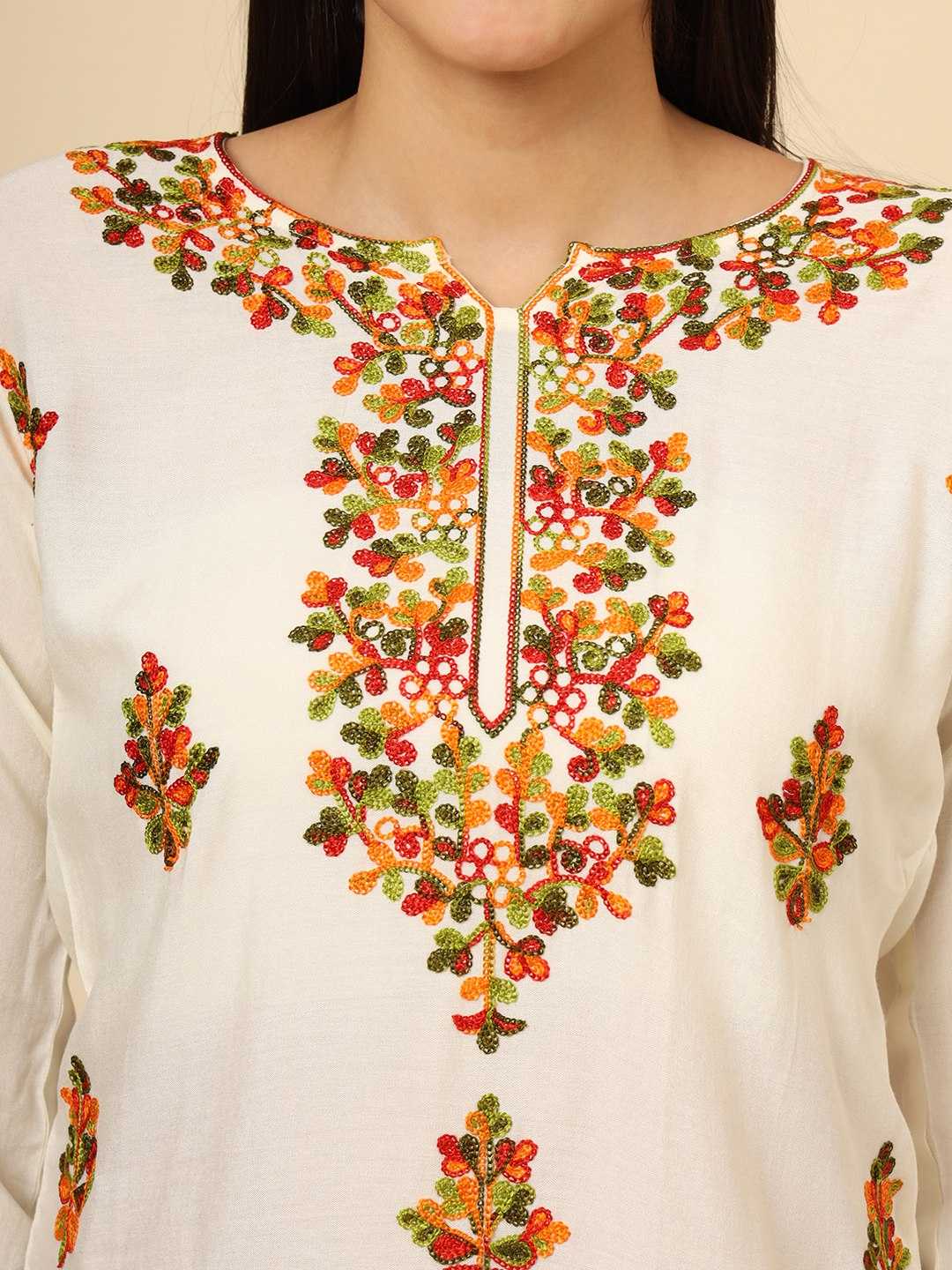 Ynf Rayon RIN188 Navratri Special Kurti Western Wears Festive Collections Wholesale Casual Kurtis Rayon Kurtis Chikankari Kurtis Manufacturer