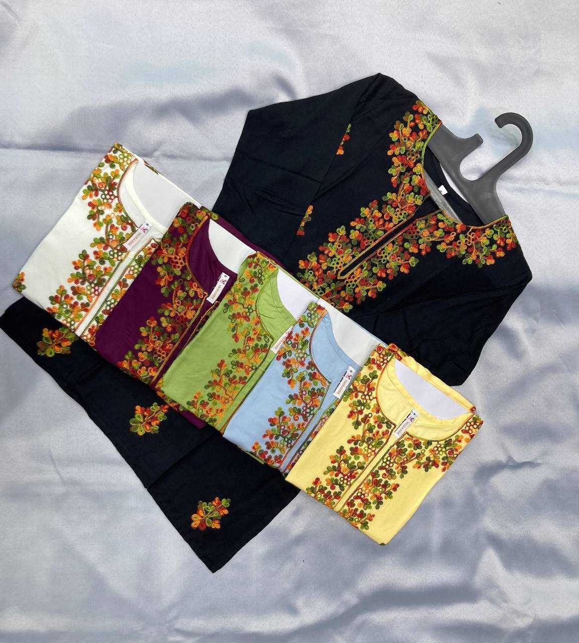 Ynf Rayon RIN188 Navratri Special Kurti Western Wears Festive Collections Wholesale Casual Kurtis Rayon Kurtis Chikankari Kurtis Manufacturer