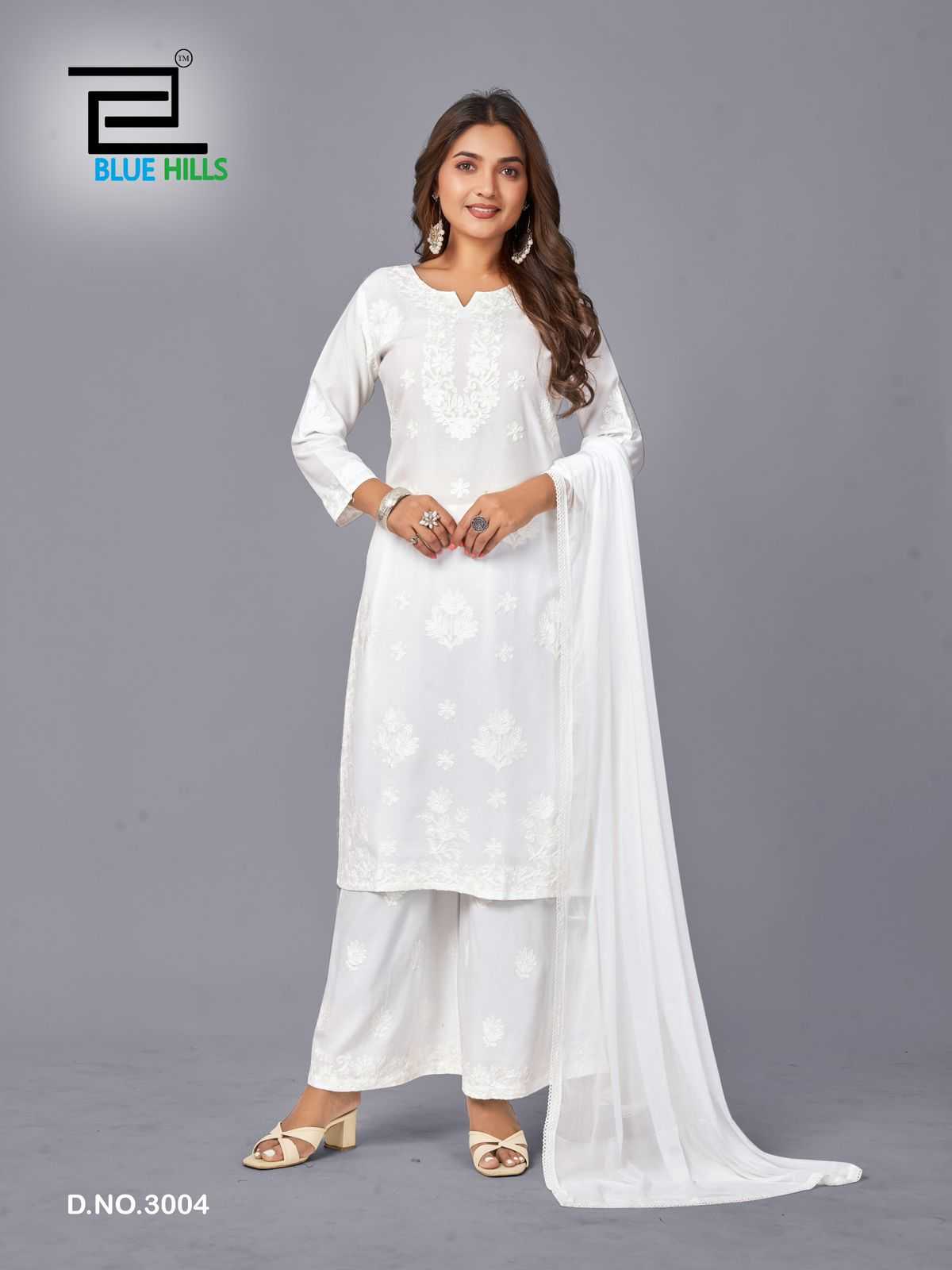 Ynf Rayon RIN190 Blue Hills-Snow White VOL -3 Setwise Collections Wholesale Kurtis Catalogs Manufacturer