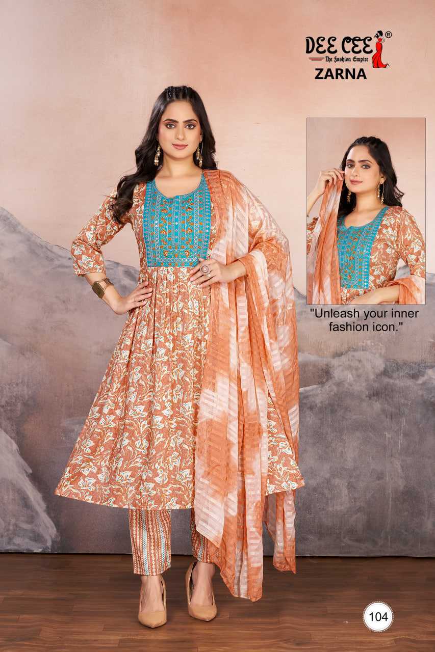 Ynf Rayon RIN190 DEECEE ZARNA Setwise Collections Wholesale Gowns Catalogs Manufacturer