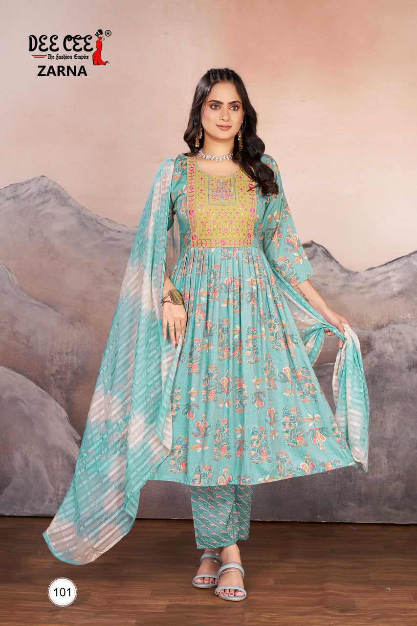 Ynf Rayon RIN190 DEECEE ZARNA Setwise Collections Wholesale Gowns Catalogs Manufacturer