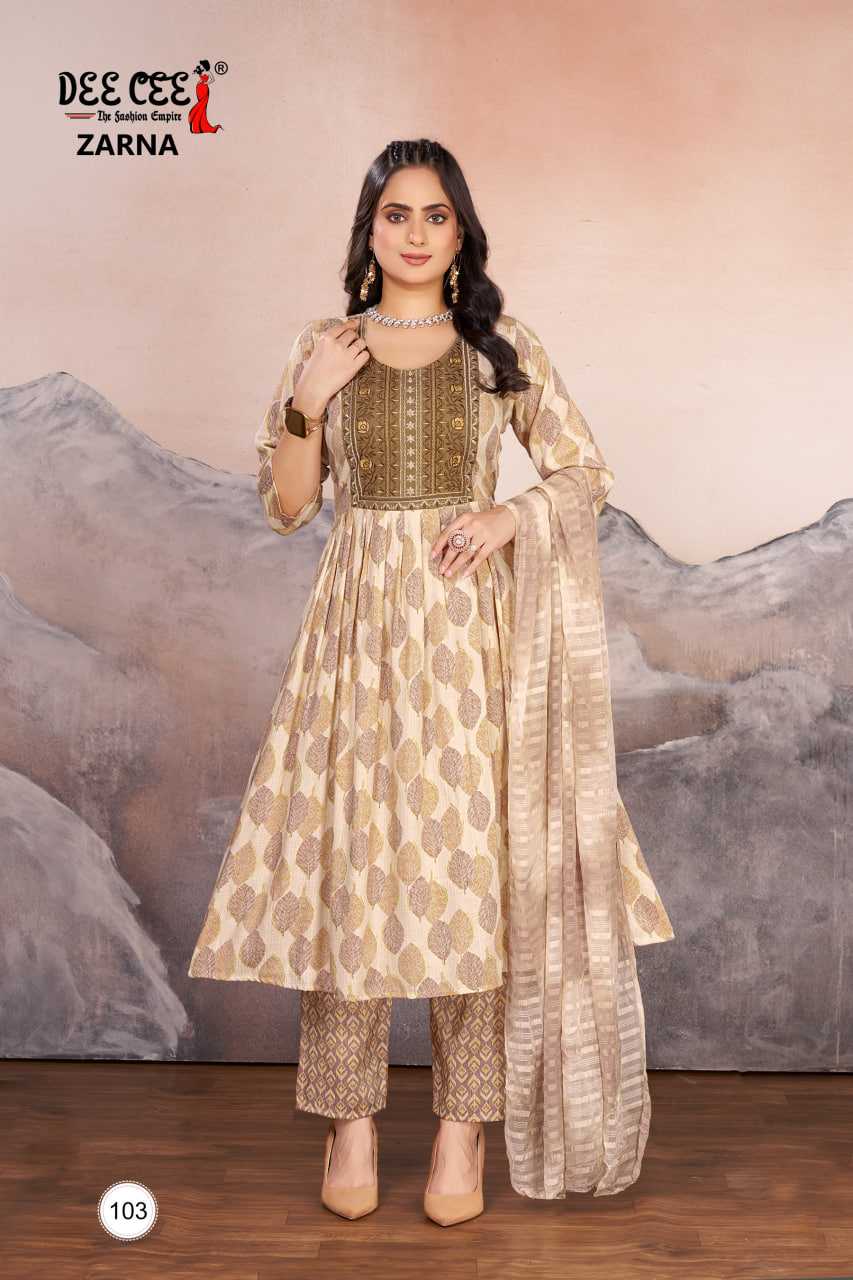 Ynf Rayon RIN190 DEECEE ZARNA Setwise Collections Wholesale Gowns Catalogs Manufacturer